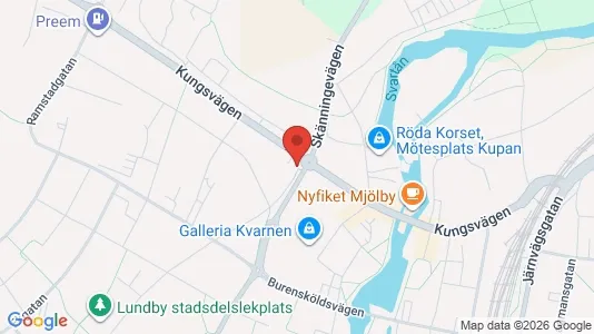 Apartments for rent i Mjölby - kort over placeringen