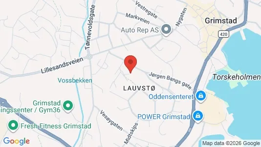 Apartments for rent i Grimstad - kort over placeringen