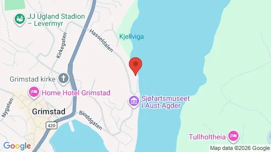 Apartments for rent i Grimstad - kort over placeringen