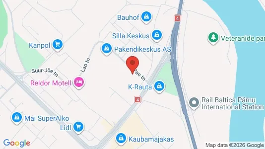 Apartments for rent i Pärnu - kort over placeringen