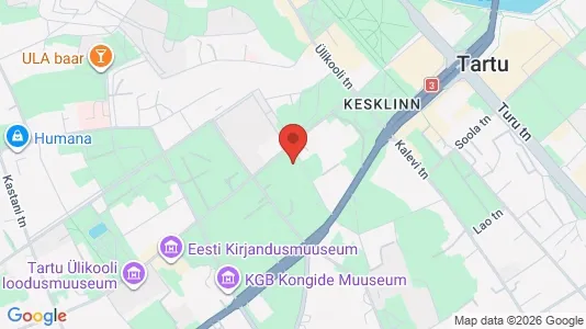 Apartments for rent i Tartu - kort over placeringen