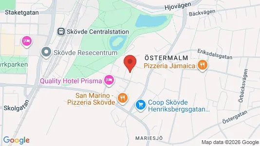 Apartments for rent i Skövde - kort over placeringen