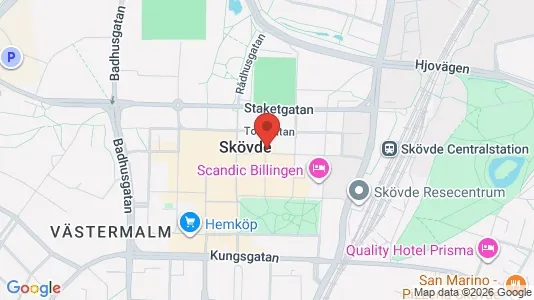 Apartments for rent i Skövde - kort over placeringen