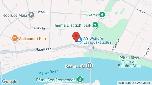 Apartments for rent i Pärnu - kort over placeringen