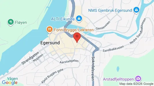 Apartments for rent i Eigersund - kort over placeringen