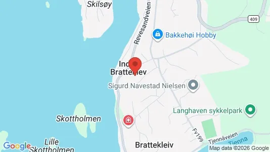 Rooms for rent i Arendal - kort over placeringen