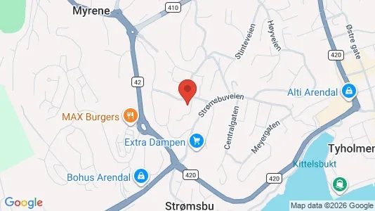 Apartments for rent i Arendal - kort over placeringen