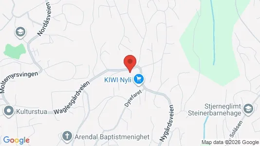 Apartments for rent i Arendal - kort over placeringen