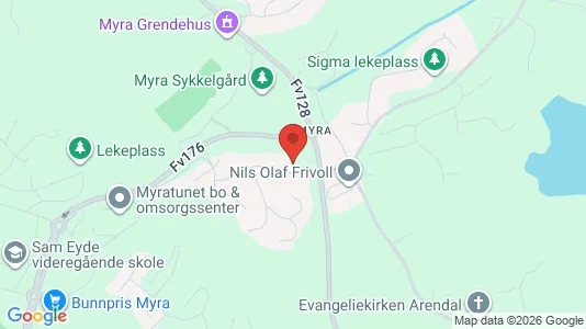 Apartments for rent i Arendal - kort over placeringen