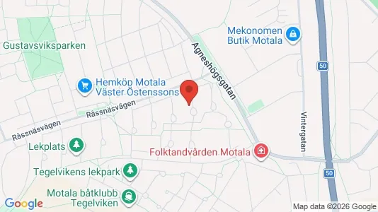 Apartments for rent i Motala - kort over placeringen