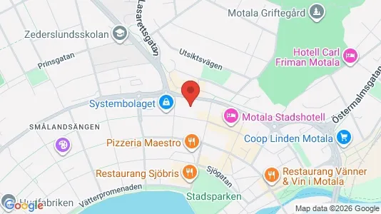 Apartments for rent i Motala - kort over placeringen