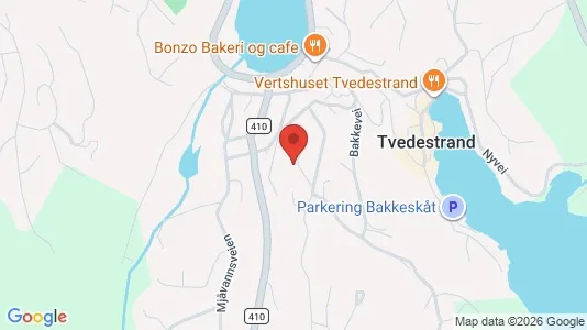 Apartments for rent i Tvedestrand - kort over placeringen
