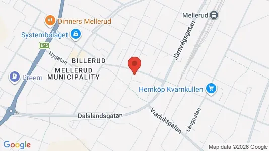 Apartments for rent i Mellerud - kort over placeringen