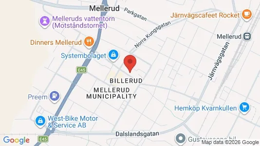 Apartments for rent i Mellerud - kort over placeringen
