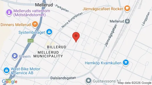 Apartments for rent i Mellerud - kort over placeringen