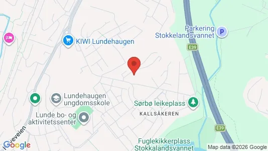 Rooms for rent i Sandnes - kort over placeringen