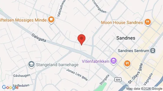 Apartments for rent i Sandnes - kort over placeringen