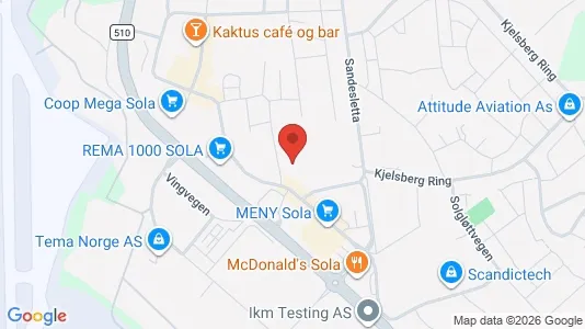 Apartments for rent i Sola - kort over placeringen