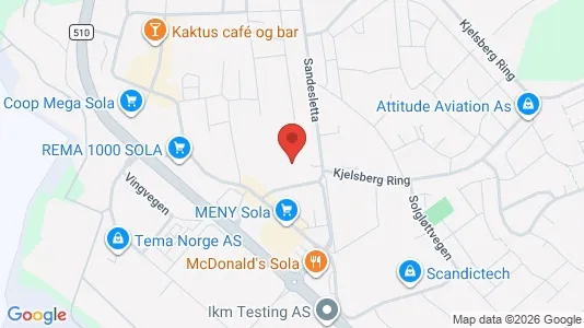 Apartments for rent i Sola - kort over placeringen