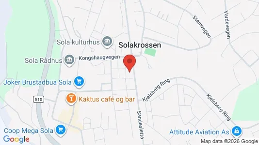 Apartments for rent i Sola - kort over placeringen