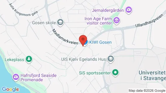 Rooms for rent i Stavanger - kort over placeringen