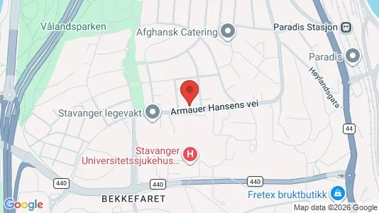 Rooms for rent i Stavanger - kort over placeringen