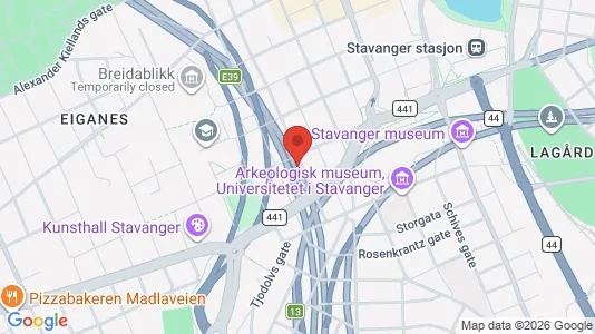 Rooms for rent i Stavanger - kort over placeringen