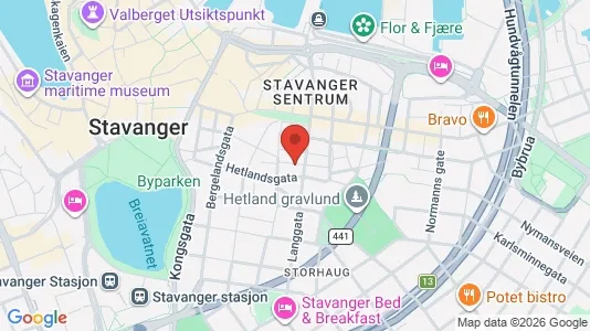 Rooms for rent i Stavanger - kort over placeringen