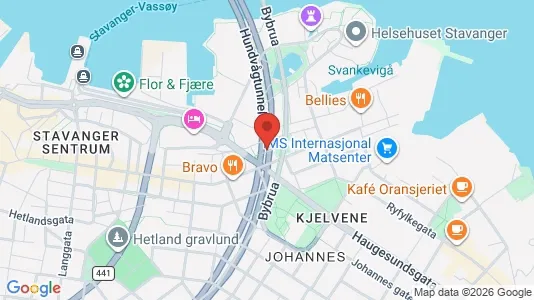 Rooms for rent i Stavanger - kort over placeringen