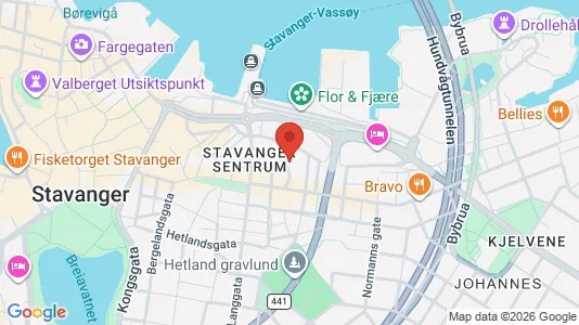 Apartments for rent i Stavanger - kort over placeringen