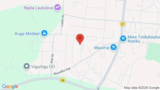 Apartments for rent i Rapla - kort over placeringen