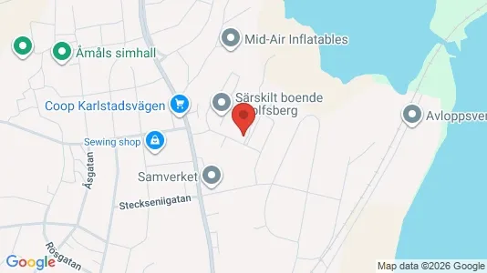 Apartments for rent i Åmål - kort over placeringen