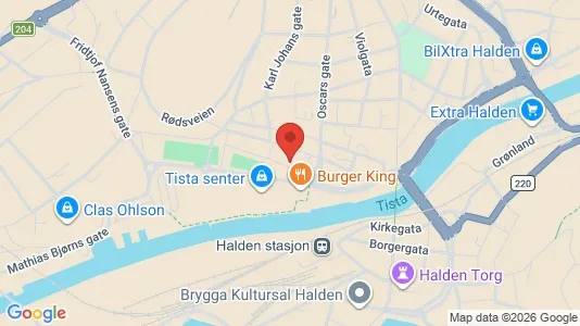 Rooms for rent i Halden - kort over placeringen