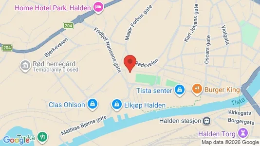 Apartments for rent i Halden - kort over placeringen
