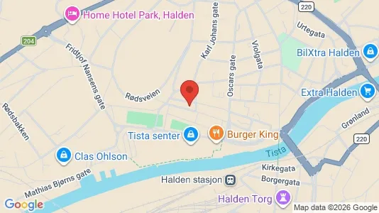 Apartments for rent i Halden - kort over placeringen