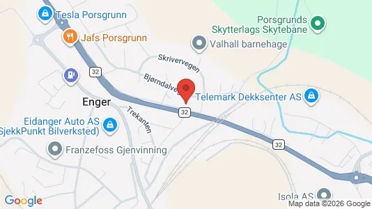 Rooms for rent i Porsgrunn - kort over placeringen
