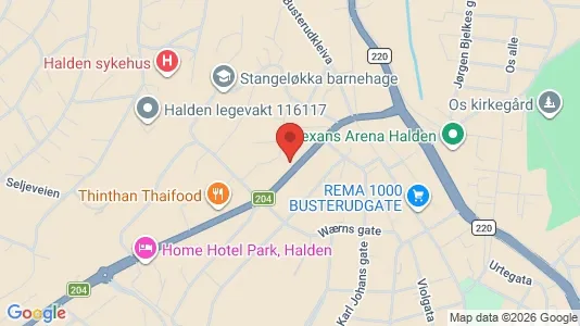 Apartments for rent i Halden - kort over placeringen