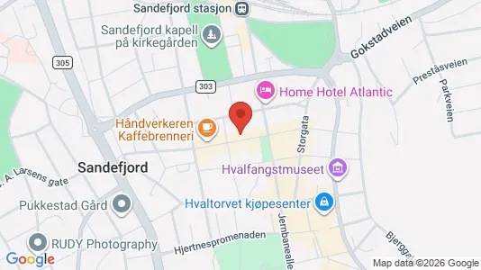 Apartments for rent i Sandefjord - kort over placeringen