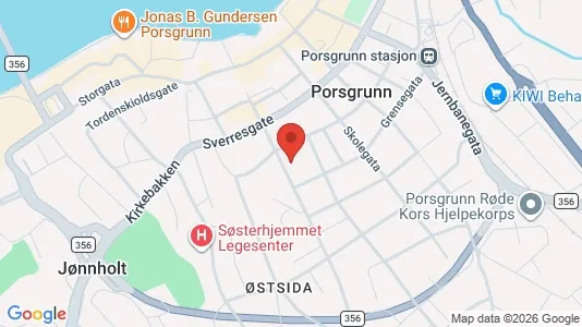 Rooms for rent i Porsgrunn - kort over placeringen