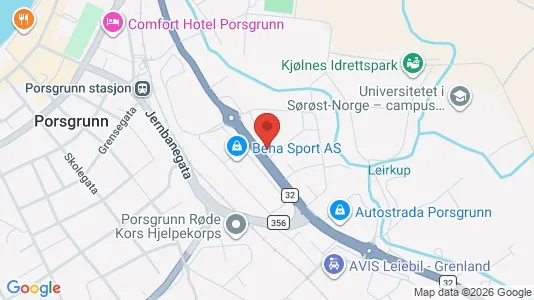 Rooms for rent i Porsgrunn - kort over placeringen