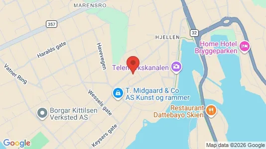 Apartments for rent i Skien - kort over placeringen