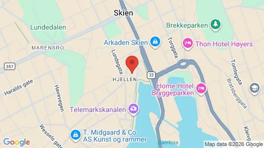 Apartments for rent i Skien - kort over placeringen