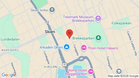 Apartments for rent i Skien - kort over placeringen