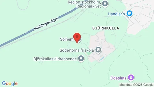 Rooms for rent i Huddinge - kort over placeringen