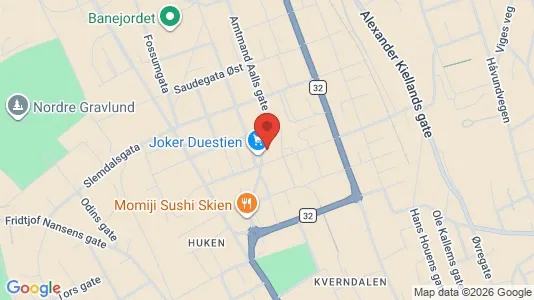 Apartments for rent i Skien - kort over placeringen
