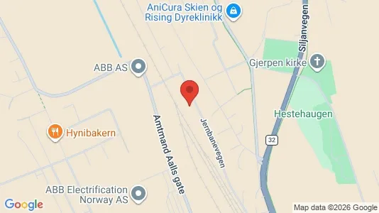 Apartments for rent i Skien - kort over placeringen