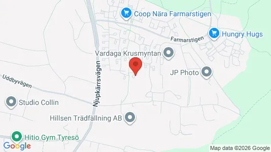 Apartments for rent i Tyresö - kort over placeringen