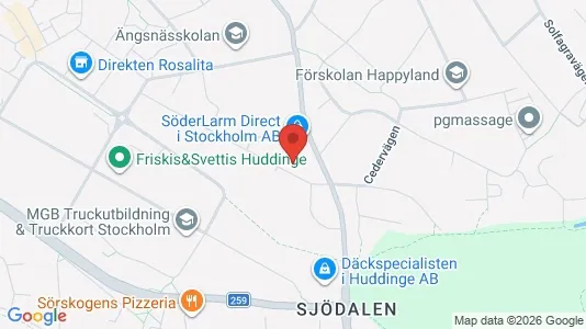 Apartments for rent i Huddinge - kort over placeringen