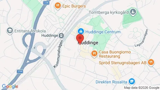 Apartments for rent i Huddinge - kort over placeringen