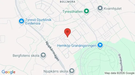 Apartments for rent i Tyresö - kort over placeringen
